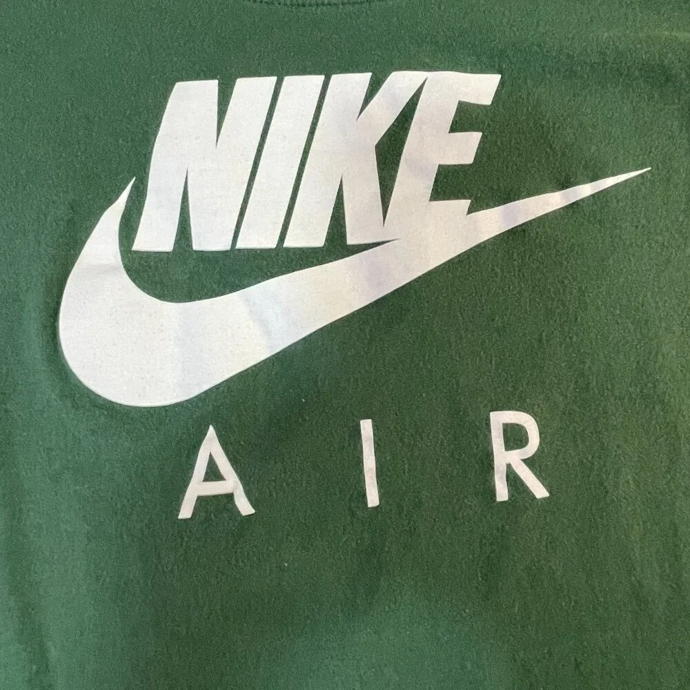 Nike Air Long Sleeve Graphic Tee Green White Logo Women's Small